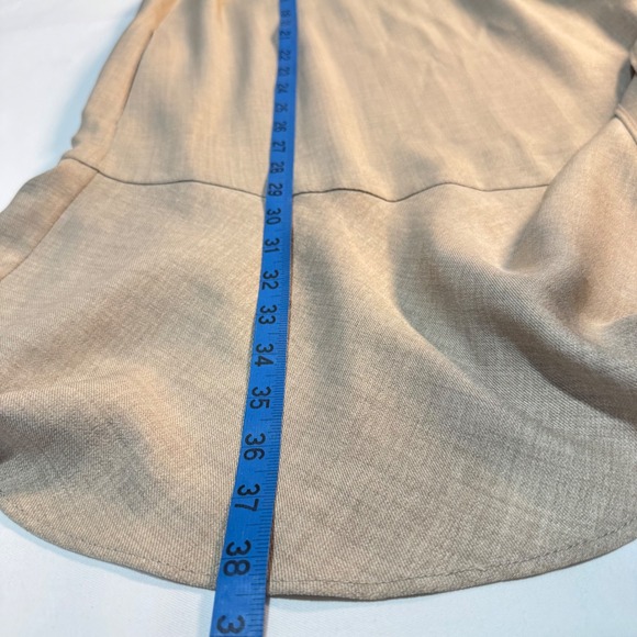 Emma & Michele Size XL Beige Textured Tunic Dress Ruffle Hem Boho - Picture 7 of 8